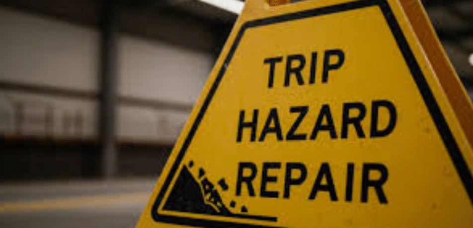 Trip hazard repair estimate